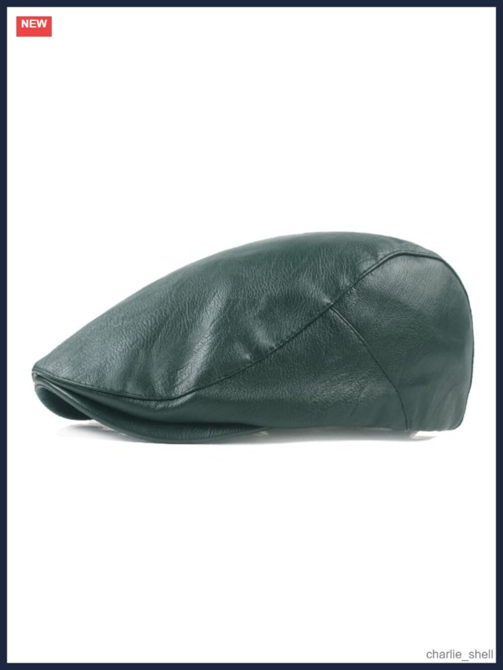 Faux Leather Newsboy Ivy Cabbie Beret Cap Adjustable Men Women